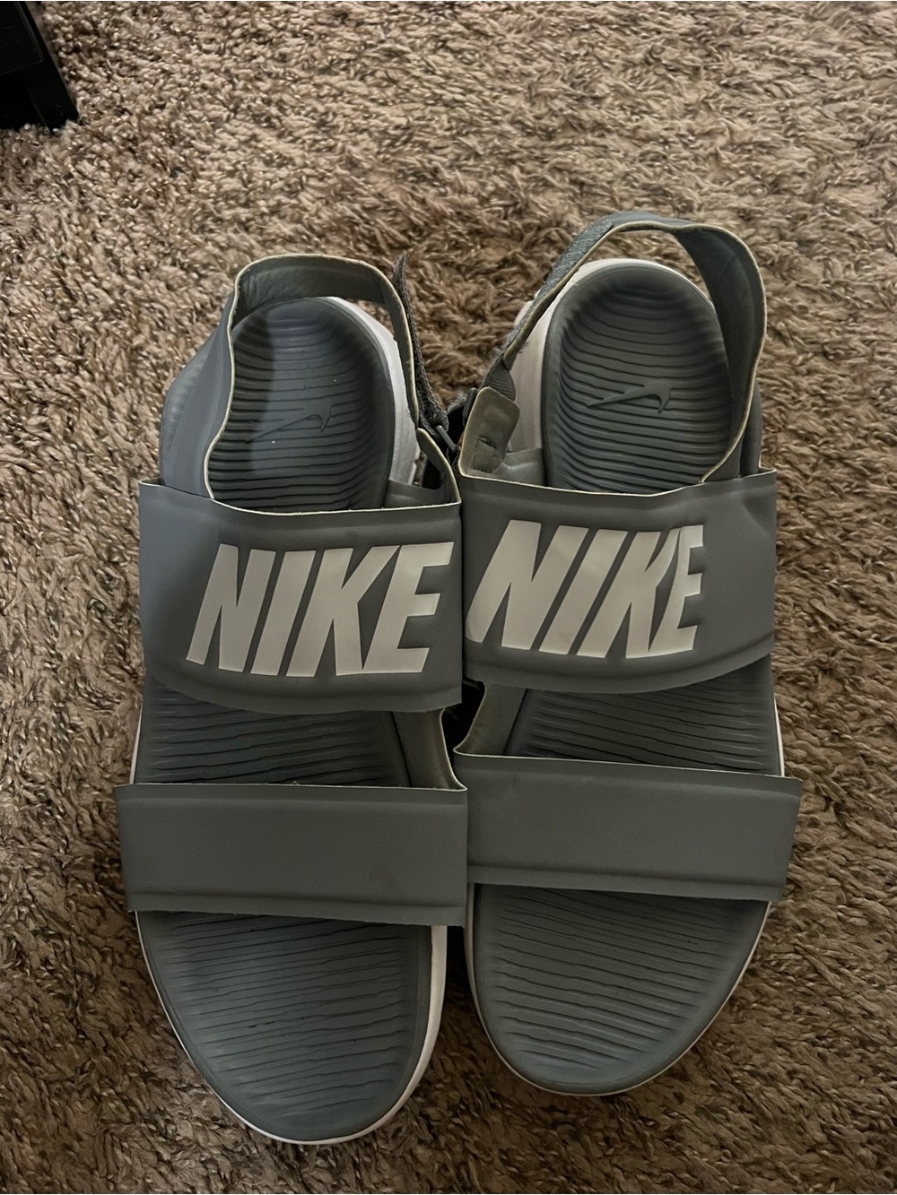Nike Black Slide Sandals with White Branding